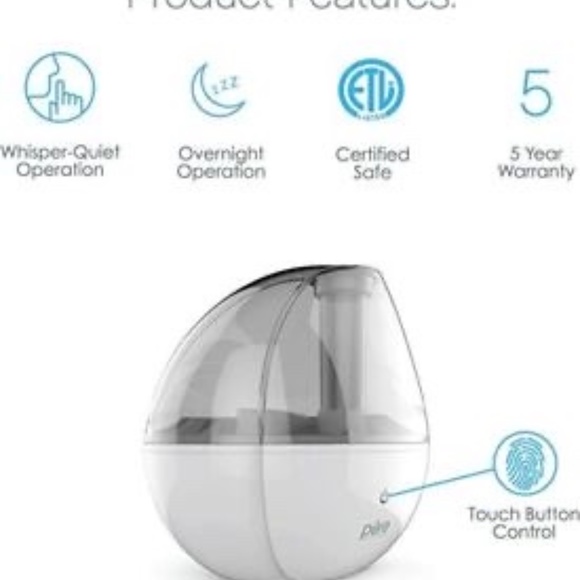 Pure Enrichment MistAire Silver Ultrasonic Cool Mist Humidifier - Picture 9 of 9